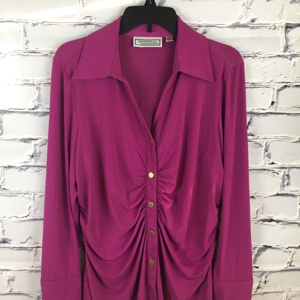 Beautiful blouse vibrant pink color, size XL